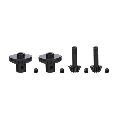 YRhXAF Steel Front & Rear Axle Gear Drive Shaft Gears Upgrade Accessories Compatible with B24 B36 C14 C24 MN D90 D99 MN99S Parts(Black)