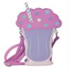 iscream Girls' Ice Cream Soda Shaped Faux Leather Shoulder Purse with Zipper Closure view 1