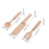 BESPORTBLE 3pcs Wooden Kids Cooking Utensils - Kitchen Cooking Tools Realistic Food Wood Spoon Knife Baking Set Kitchen Accessory - for Kids Children view 2