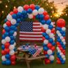 100 Red, White & Blue Pearl Premium Latex Balloons - Patriotic-Arch-Decorations view 1