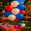 100 Red, White & Blue Pearl Premium Latex Balloons - Patriotic-Arch-Decorations view 2