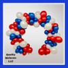 100 Red, White & Blue Pearl Premium Latex Balloons - Patriotic-Arch-Decorations view 3