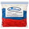 100 Red, White & Blue Pearl Premium Latex Balloons - Patriotic-Arch-Decorations view 4