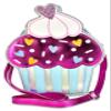 iscream Girls' Sweet Cupcake Shaped Holographic Faux Leather Shoulder Purse with Zipper Closure view 1