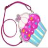 iscream Girls' Sweet Cupcake Shaped Holographic Faux Leather Shoulder Purse with Zipper Closure view 3
