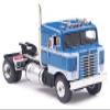1950 Bullnose Truck Tractor Blue with White Stripes 1/64 Diecast Model by IXO Models U64TR002 view 1