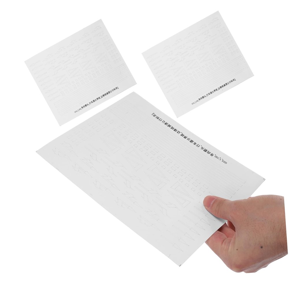 SHINEOFI 3 Sheets Realistic Traffic Road Marking Decals for Easy to Apply Remove DIY Model Making Stickers for Room Decor and Play Safe Transport Wall Decals