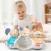 Aramox Wooden Multifunctional Baby Rattle Toy, Baby Sensory Toy, Cartoon Animal Crisp Sound Educational Infant Grab Shake Rattle Toy for Toddlers view 4