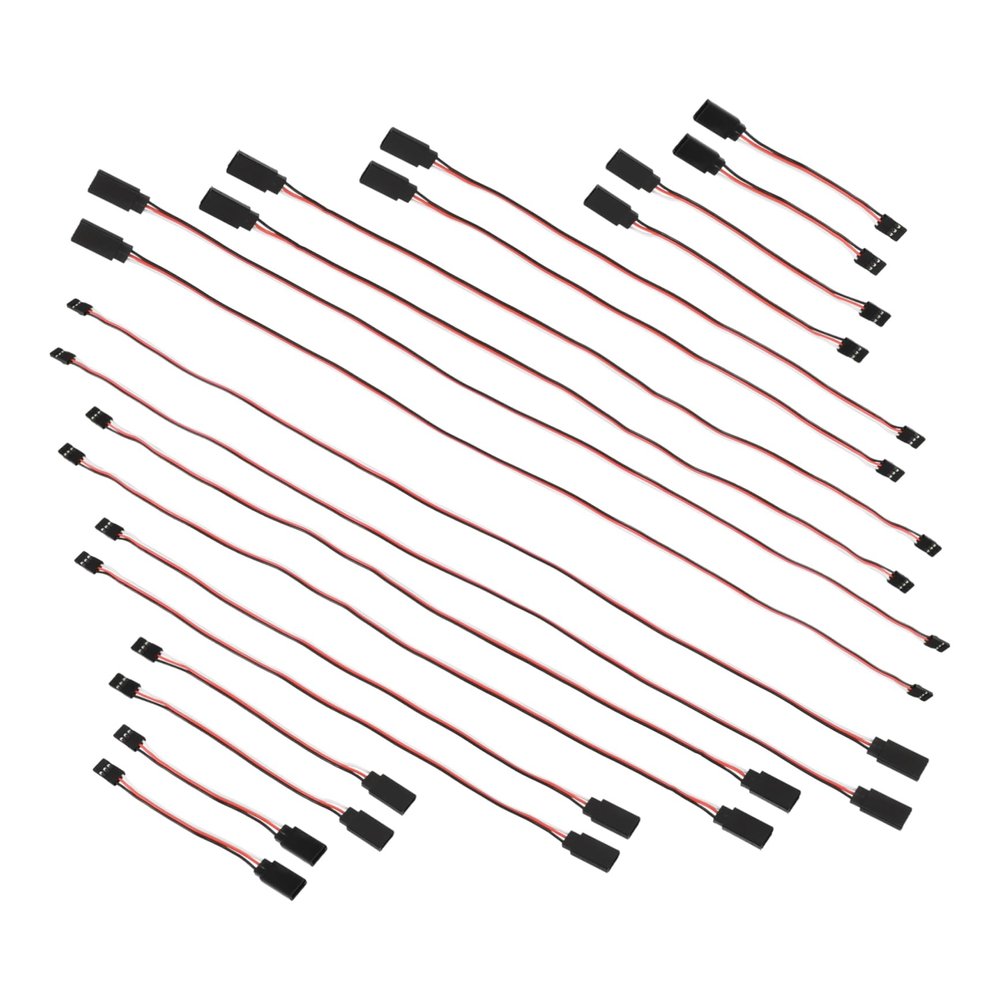 Cabilock 20-Pack Female to Male Servo Extension Cable for RC Control Board Remote Control Parts Connector Compatible RC Models and Servos