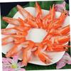 BESPORTBLE 6pcs Realistic PVC Shrimp Models for Restaurant Display and Food Photography Props Artificial Simulated Shrimp Decorations for Home and Party view 2