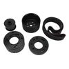 Aoaoy 1.5in Cogged Belt Pulley Kit,1:1 Ratio Pulley,Easy Install, for 289 302 351W Engine with Long, 5/8in Center Shaft (Black) view 4