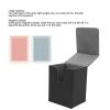 MUNEFE Magnetic Closure Card Storage Box, Game Card Storage Cases, Game Cards Deck Box for Organizing Tarot Cards Or Game Cards (Outside black+inside gray) view 2