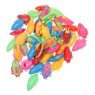 BESPORTBLE 50pcs Plastic Mini Boat Toy Set for Kids Colorful Child Boat Toys Sail for Boys and Girls for Bath Pool and Water Fun Random Color