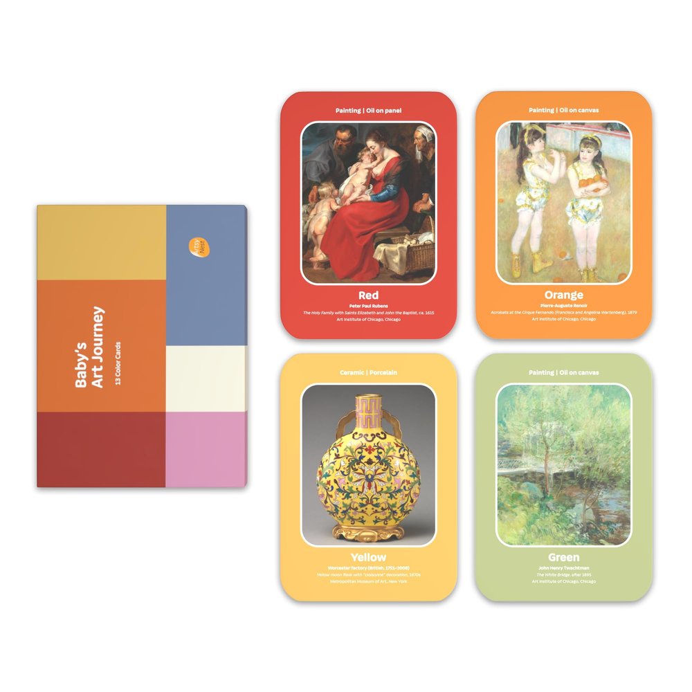 Babys Art Journey Color Cards Set of 13 Museum-Inspired Art Learning Cards for Ages 012 Years