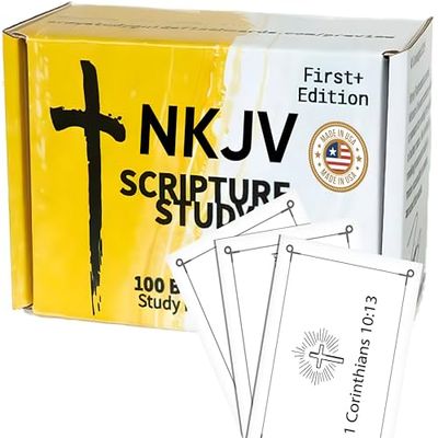 Agape Scripture Memory Cards 100 NKJV Bible Verse Flashcards, Adults & Kids, Perfect for Bible Study, Memorization, and Christian Education, Pocket-Sized, Durable, Faith Learning Gift