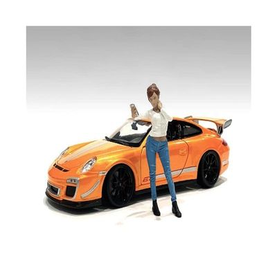 1 in. Car Meet Figurine I for 1 by 24 Scale Models Blue & White