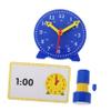 ERINGOGO 1Set Analog Clock Learning Set with Stamps Fun Teaching Tool for Classroom and Homeschool Engaging Clock Assembly Kit for Learn Concepts view 1