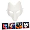 Abaodam Halloween DIY Fox Mask Blank Paintable Face Mask for Creative Cosplay for Parties and Masquerades Made From Materials for Art Projects and Group Fun view 3