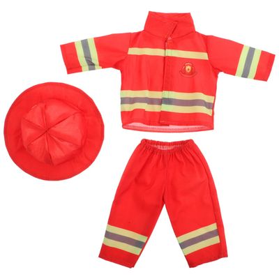 UPKOCH Firefighter Costume for 18 Inch Dolls Fireman Outfit with Helmet Pants and Accessories for Girl Doll Role Play Dress up and Pretend Play