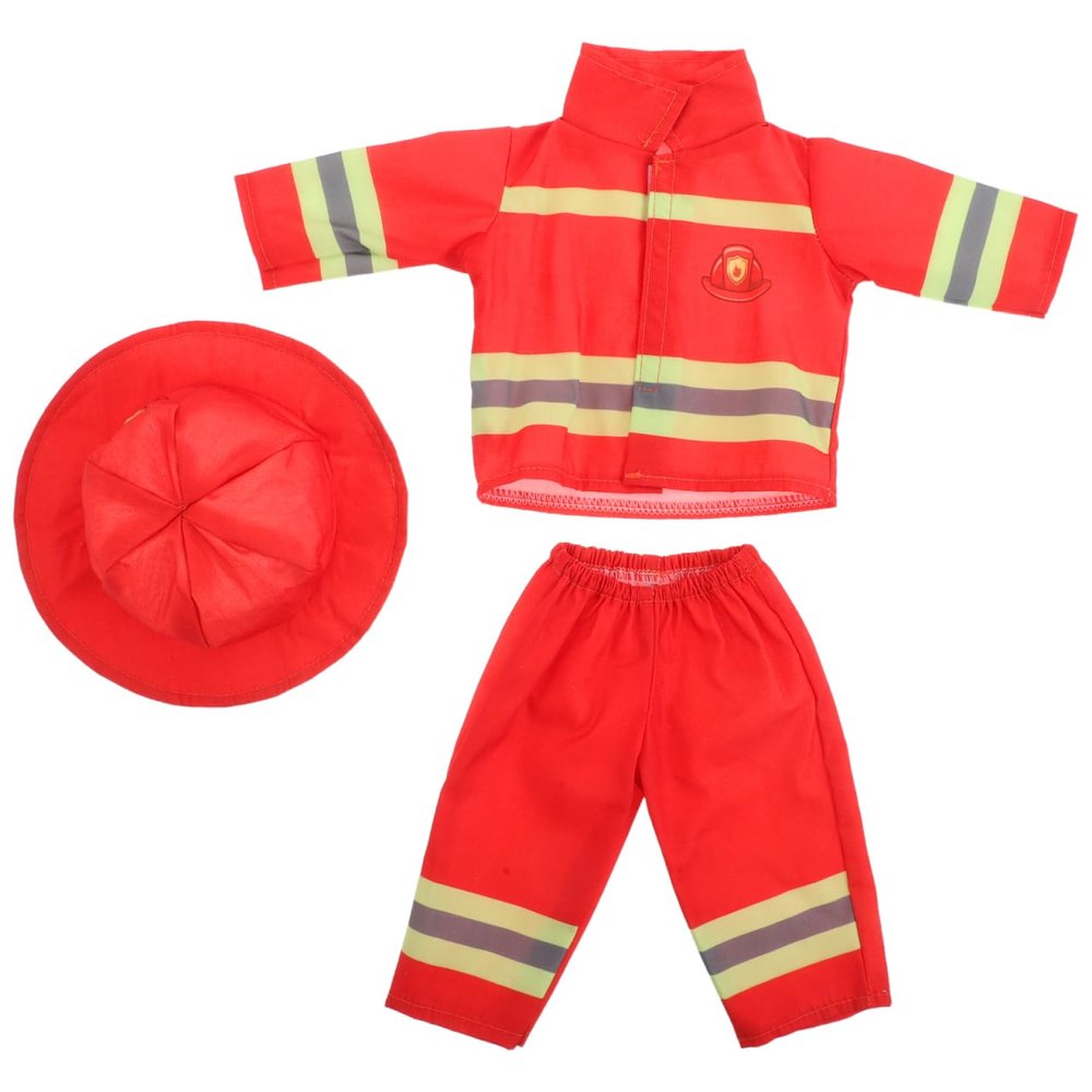 UPKOCH Firefighter Costume for 18 Inch Dolls Fireman Outfit with Helmet Pants and Accessories for Girl Doll Role Play Dress up and Pretend Play