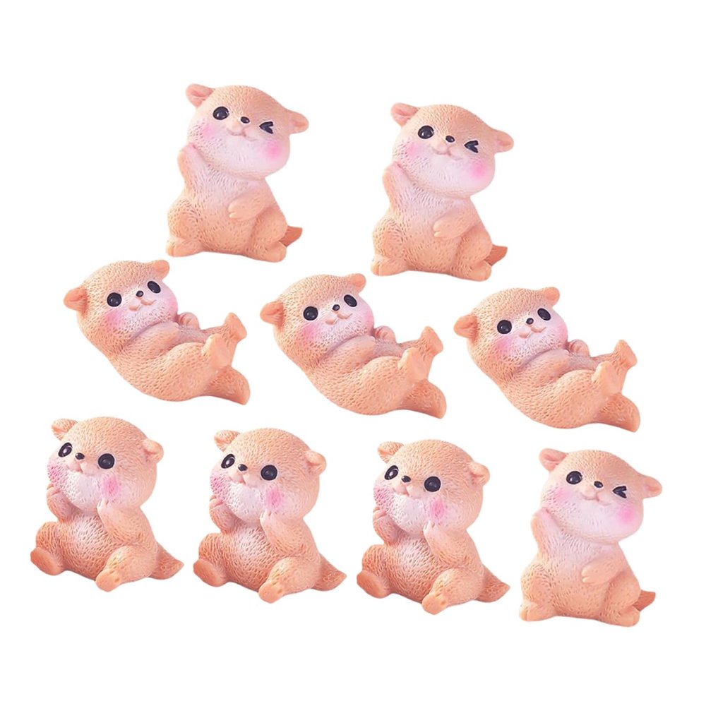 Toddmomy 9Pcs Cute Sea Animal Ornaments for Cake Toppers Fairy Gardens and DIY Crafts for Ocean Lovers and Home Decor