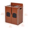 Back2School Express Chef's Station Kids Wooden Pretend Kitchen Stove, Play Kitchen, Dark Walnut view 2