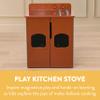 Back2School Express Chef's Station Kids Wooden Pretend Kitchen Stove, Play Kitchen, Dark Walnut view 3