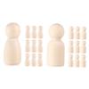 20Pcs Unfinished Wooden Peg Dolls DIY Kit Creative Blank Wooden Figures for Art Projects Safe and Friendly Decorative People for Imaginative Play and Room Decor view 1