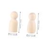 20Pcs Unfinished Wooden Peg Dolls DIY Kit Creative Blank Wooden Figures for Art Projects Safe and Friendly Decorative People for Imaginative Play and Room Decor view 2