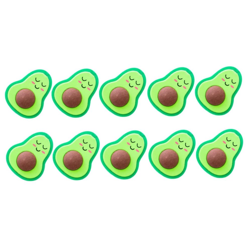 18Pcs Cartoon Avocado Erasers for Fun Stationery for School Unique Pencil Erasers Random Styles Lightweight and Portable Educational Tools