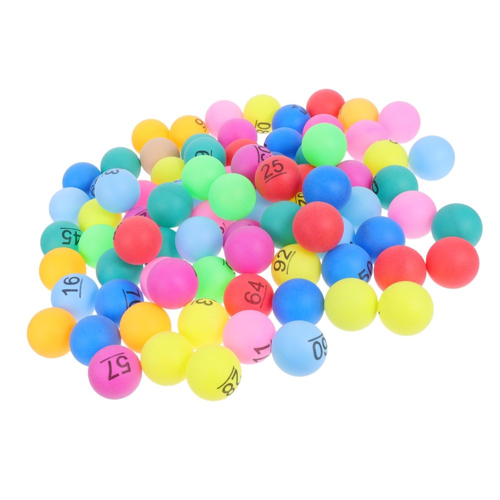 GETAJGHSD Colorful 4cm Raffle Balls Set of 100 Numbered 1-100 Plastic Bingo Balls for Party Activities and DIY Fun