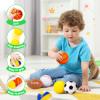 PlayZap 6 Pack Balls for Toddlers Kids, Foam Soft Balls Set, 3.5" Small Soccer Basketball Baseball Football Volleyball Tennis, Indoor Outdoor Sports Toys Gifts for Boys Girls view 4
