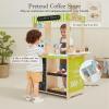 Frogprin 24 Pcs Pretend Play Coffee Shop, Kids Grocery Store Set, Wooden Drive-Thru Window, Coffee Maker, Oven, Cash Register, Bakery Toys Food Accessories Gift for Boys Girls 3+ Years Old view 4