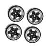 4X 1.3inch Wheel Hub Outer Diameter 3.7cm Aluminum Alloy, Brass Width 1.5cm for TRX4M SCX24 1/18 RC Crawlers Sturdy, Black view 1