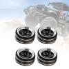 4X 1.3inch Wheel Hub Outer Diameter 3.7cm Aluminum Alloy, Brass Width 1.5cm for TRX4M SCX24 1/18 RC Crawlers Sturdy, Black view 3
