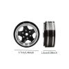 4X 1.3inch Wheel Hub Outer Diameter 3.7cm Aluminum Alloy, Brass Width 1.5cm for TRX4M SCX24 1/18 RC Crawlers Sturdy, Black view 4