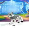Articulated 3D Printed Wolf, 3.5" White and Gray Wolf Toy, Executive Desk Toy, Stress Relief Fidget Toy view 2