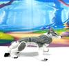 Articulated 3D Printed Wolf, 3.5" White and Gray Wolf Toy, Executive Desk Toy, Stress Relief Fidget Toy view 4