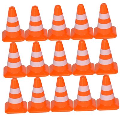 Yardwe 28Pcs Miniature Traffic Cones Bright Roadblock Models for Playtime and Table Scenarios Fun Road for Creative Traffic Scenes