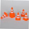 Yardwe 28Pcs Miniature Traffic Cones Bright Roadblock Models for Playtime and Table Scenarios Fun Road for Creative Traffic Scenes view 2