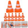 Yardwe 28Pcs Miniature Traffic Cones Bright Roadblock Models for Playtime and Table Scenarios Fun Road for Creative Traffic Scenes view 4