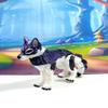 3D Printed Wolf, 3.5" White and Purple Articulated Wolf Toy, Executive Desk Toy, Stress Relief Fidget Toy WC3002-PURPLE-M view 1