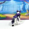 3D Printed Wolf, 3.5" White and Purple Articulated Wolf Toy, Executive Desk Toy, Stress Relief Fidget Toy WC3002-PURPLE-M view 4