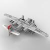 1/35 Scale Aircraft Military Model, MOC-143540 1/35 Scale S-2 Tracker Building Blocks Set, Includes Missiles, Foldable Wings and Swingable Ailerons,Gift for Adults(1757PCS) view 3