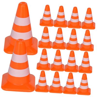 DECHOUS 28Pcs Traffic Cones for Roadblock Models for Educational Play and Traffic Simulation Construction for Outdoor Activities and Role Play