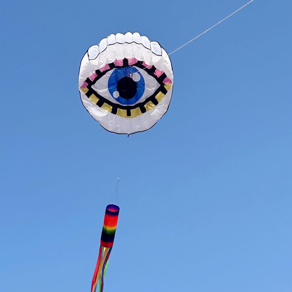60 inch Eye Giant Kite for Adults, Easy to Fly Soft Large Kite Suitable for Beaches, Parks, and Outdoor Entertainment