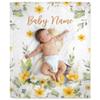 L&NG Customize Baby Blanket with Name, Personalized Cute Duck Baby Blankets, Ducks Nursery Baby Blanket, Girl Duck Baby Blankets, New Baby Gift, Personalized Crib view 2