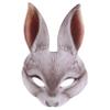 Abaodam Half Face Rabbit Mask Creative White Eva Bunny Ear Decor for Easter Carnival and Party Fun Lightweight and Comfortable Cosplay Accessory for Men and Women view 1