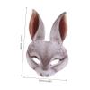 Abaodam Half Face Rabbit Mask Creative White Eva Bunny Ear Decor for Easter Carnival and Party Fun Lightweight and Comfortable Cosplay Accessory for Men and Women view 2