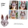Abaodam Half Face Rabbit Mask Creative White Eva Bunny Ear Decor for Easter Carnival and Party Fun Lightweight and Comfortable Cosplay Accessory for Men and Women view 3